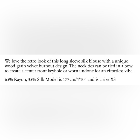 PAIGE BLACK VELVET SELMAH BURNOUT BLOUSE TIE NECKLINE WOMENS SZ XL - Picture 4 of 8